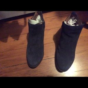 Lucky Brand blue suede booties